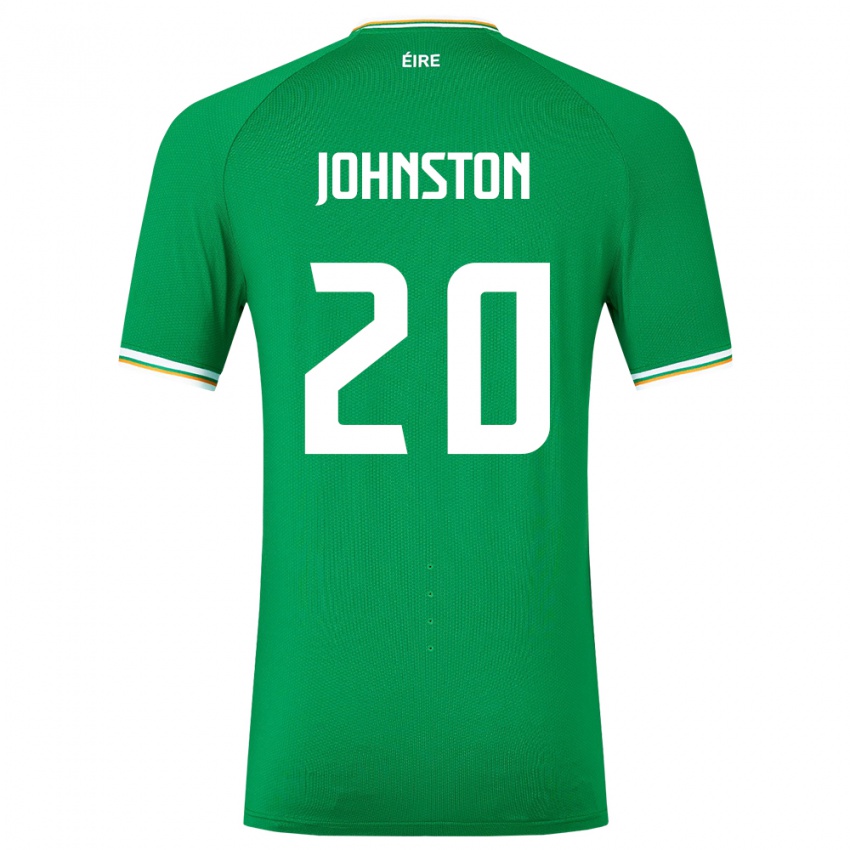Bambino Maglia Irlanda Mikey Johnston #20 Verde Kit Gara Home 24-26 Maglietta