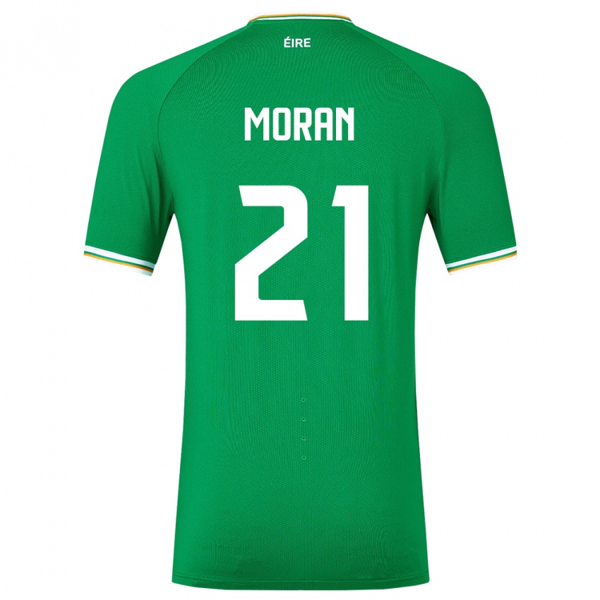 Bambino Maglia Irlanda Andy Moran #21 Verde Kit Gara Home 24-26 Maglietta