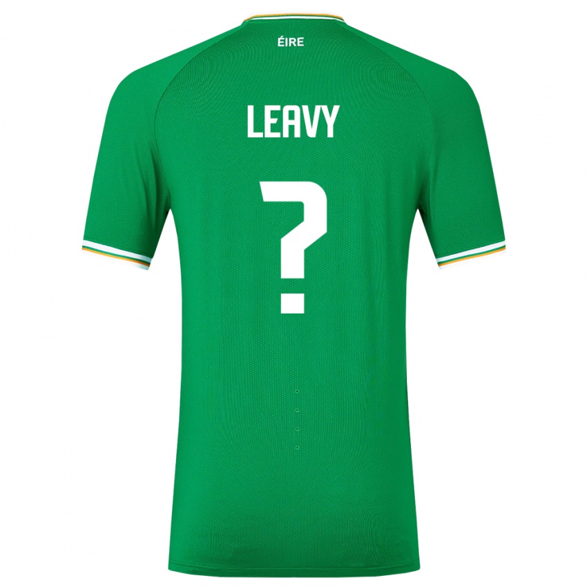 Bambino Maglia Irlanda Kian Leavy #0 Verde Kit Gara Home 24-26 Maglietta