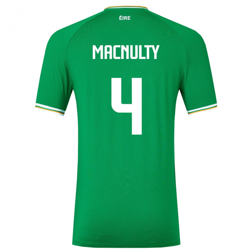 Bambino Maglia Irlanda Anselmo García Macnulty #4 Verde Kit Gara Home 24-26 Maglietta