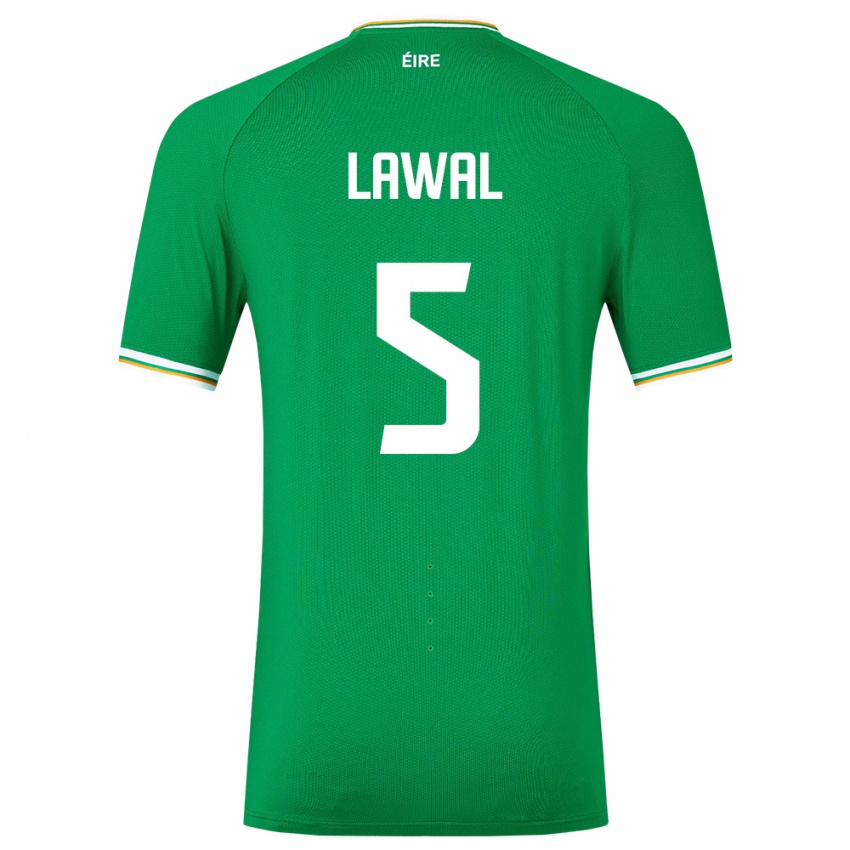 Bambino Maglia Irlanda Bosun Lawal #5 Verde Kit Gara Home 24-26 Maglietta