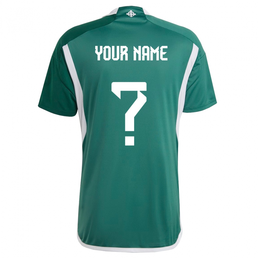 Bambino Maglia Irlanda Del Nord Il Tuo Nome #0 Verde Kit Gara Home 24-26 Maglietta