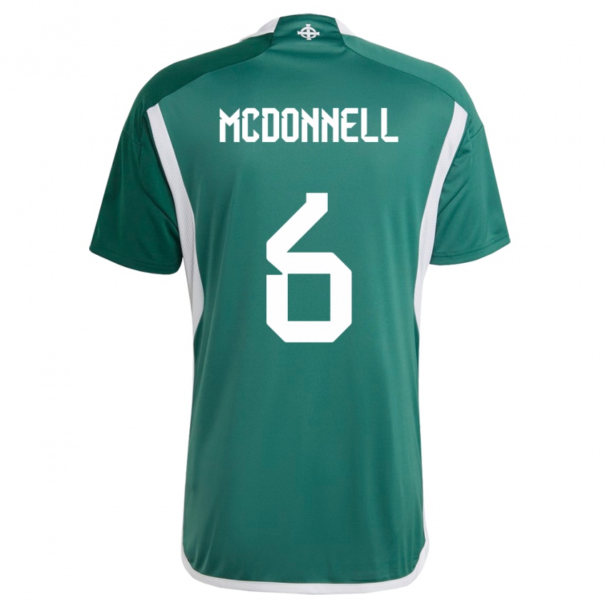 Bambino Maglia Irlanda Del Nord Jamie Mcdonnell #6 Verde Kit Gara Home 24-26 Maglietta