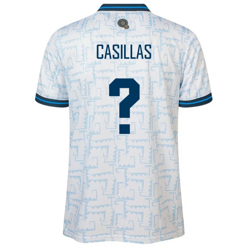 Bambino Maglia El Salvador Marcos Casillas #0 Bianco Kit Gara Away 24-26 Maglietta