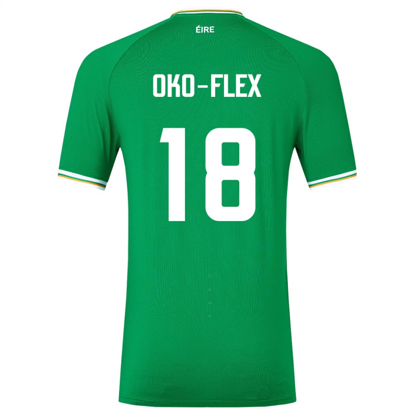 Uomo Maglia Irlanda Armstrong Oko-Flex #18 Verde Kit Gara Home 24-26 Maglietta