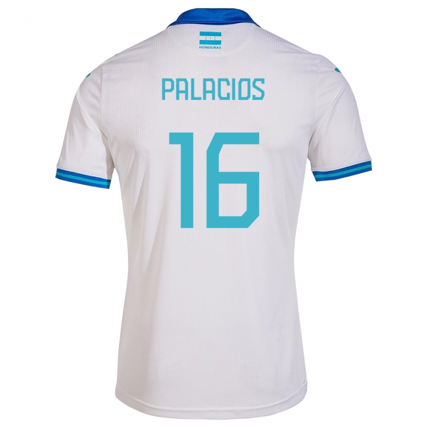 Uomo Maglia Honduras Danilo Palacios #16 Bianco Kit Gara Home 24-26 Maglietta