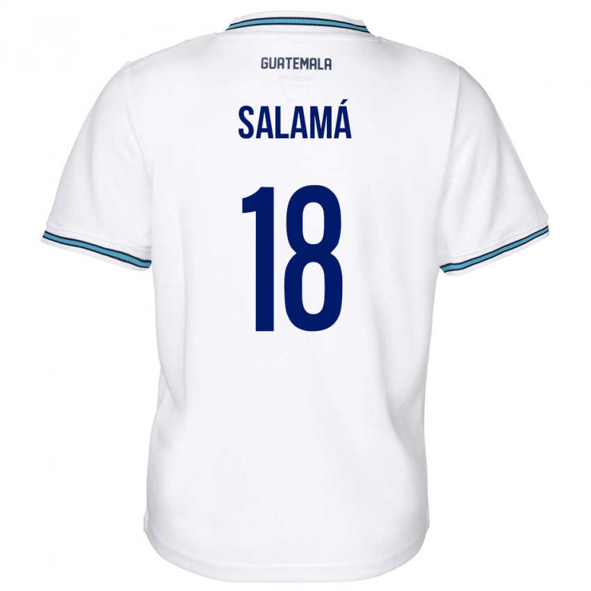 Uomo Maglia Guatemala Anthony Salamá #18 Bianco Kit Gara Home 24-26 Maglietta