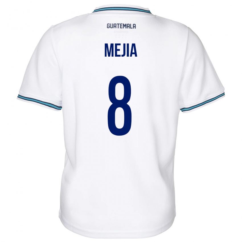 Uomo Maglia Guatemala Robert Mejia #8 Bianco Kit Gara Home 24-26 Maglietta