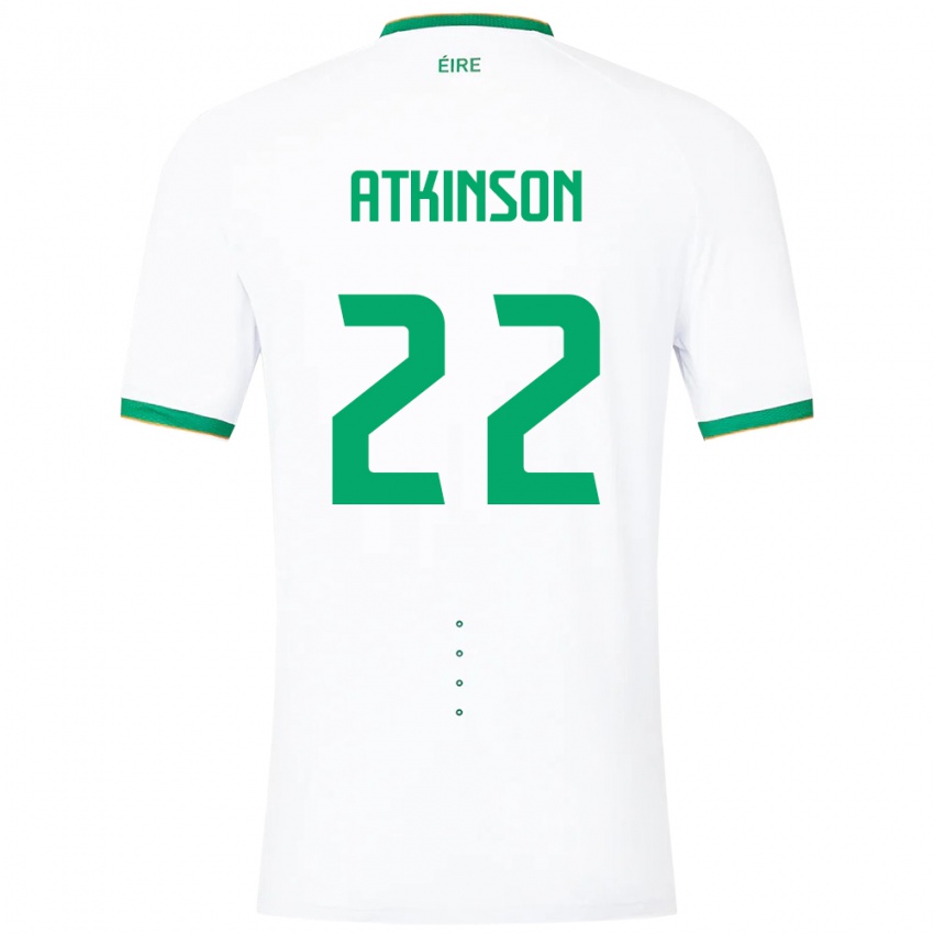 Uomo Maglia Irlanda Isibeal Atkinson #22 Bianco Kit Gara Away 24-26 Maglietta