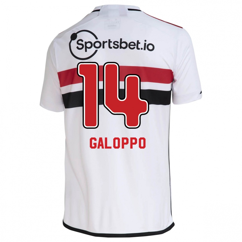 Bambino Maglia Giuliano Galoppo #14 Bianco Kit Gara Home 2023/24 Maglietta
