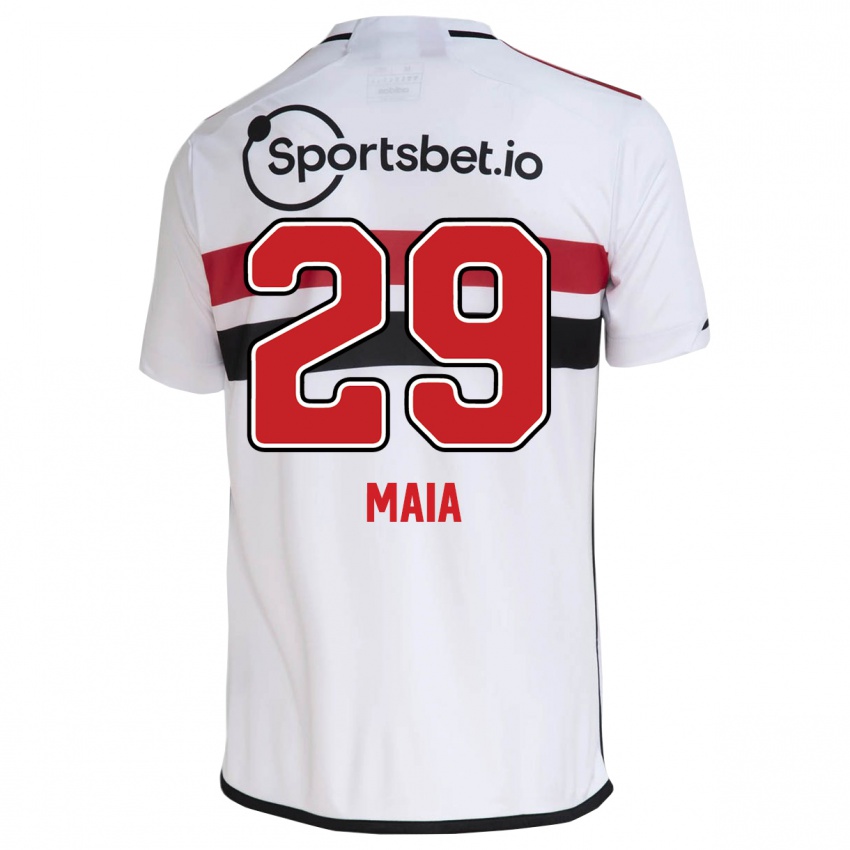 Bambino Maglia Pablo Maia #29 Bianco Kit Gara Home 2023/24 Maglietta