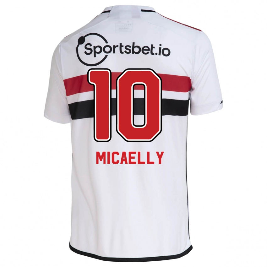 Bambino Maglia Micaelly #10 Bianco Kit Gara Home 2023/24 Maglietta