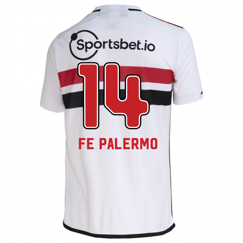 Bambino Maglia Fe Palermo #14 Bianco Kit Gara Home 2023/24 Maglietta
