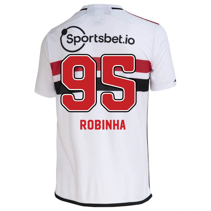 Bambino Maglia Robinha #95 Bianco Kit Gara Home 2023/24 Maglietta