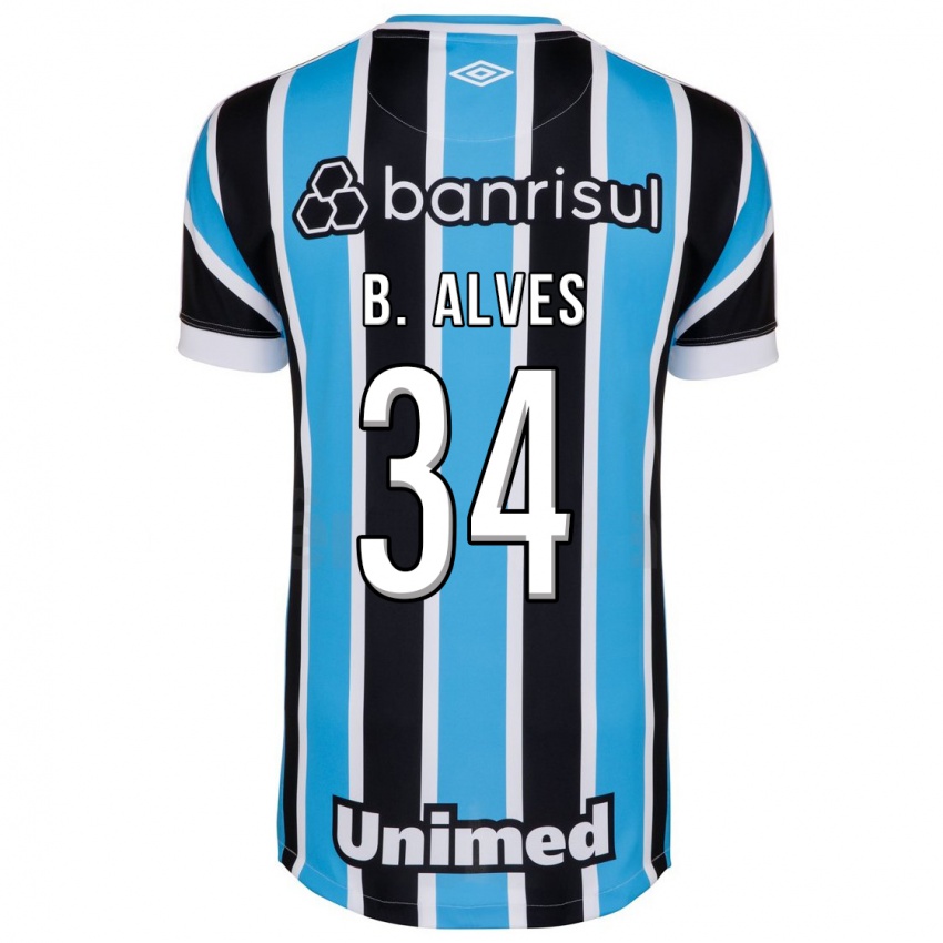 Bambino Maglia Bruno Alves #34 Blu Kit Gara Home 2023/24 Maglietta