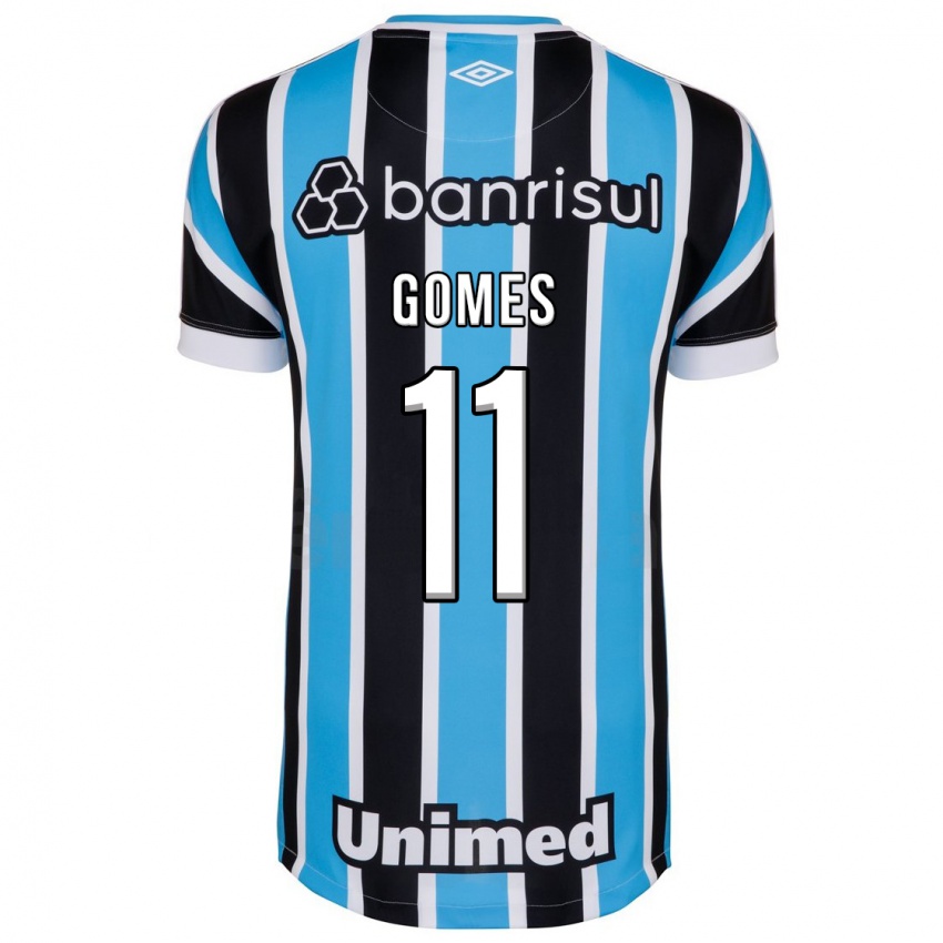 Bambino Maglia Gustavo Gomes #11 Blu Kit Gara Home 2023/24 Maglietta