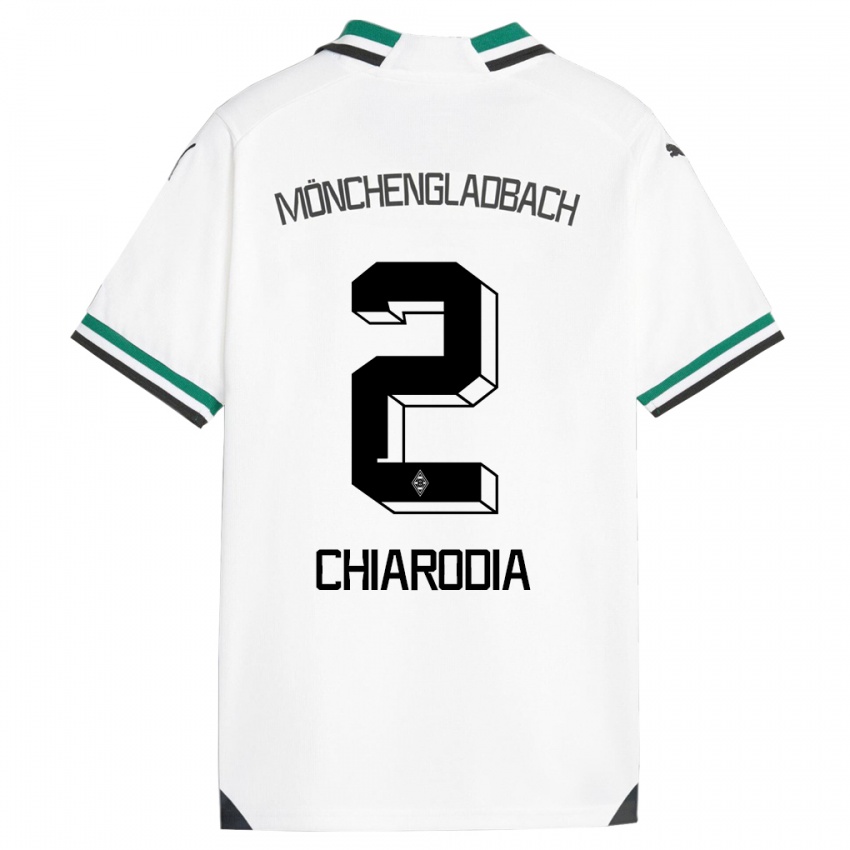 Bambino Maglia Fabio Chiarodia #2 Bianco Verde Kit Gara Home 2023/24 Maglietta