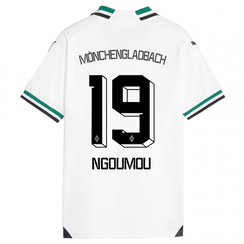 Bambino Maglia Nathan Ngoumou #19 Bianco Verde Kit Gara Home 2023/24 Maglietta