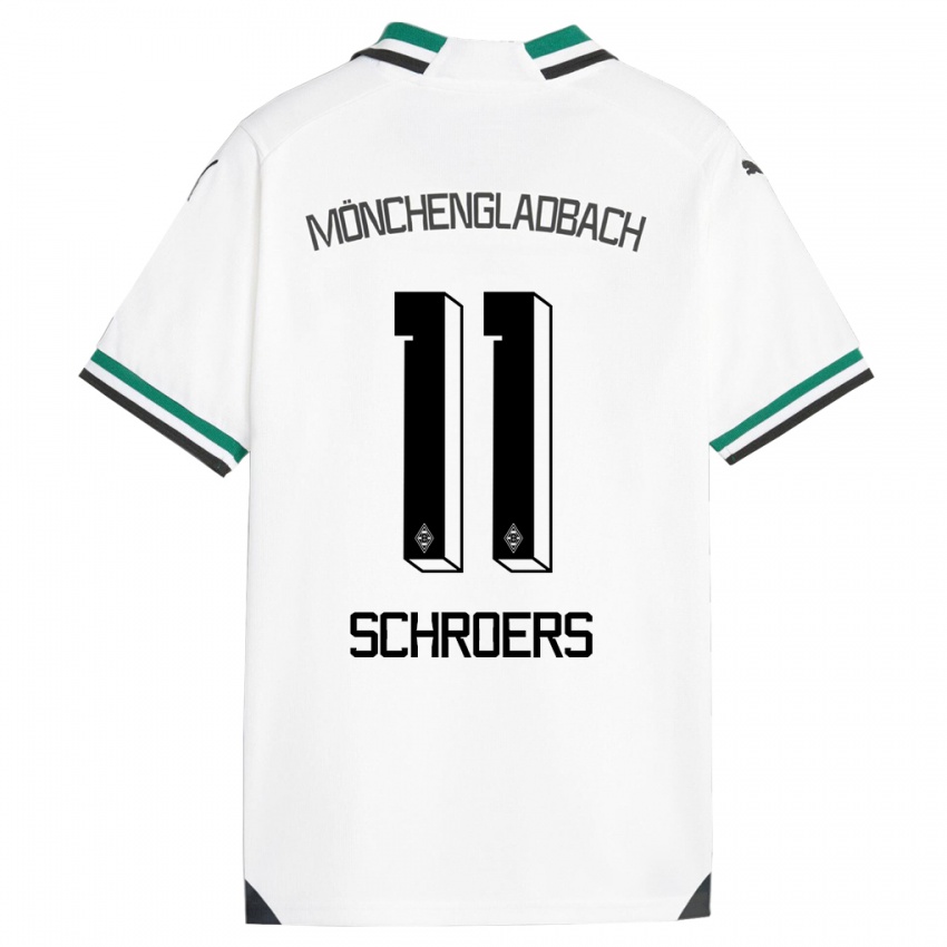 Bambino Maglia Mika Schroers #11 Bianco Verde Kit Gara Home 2023/24 Maglietta