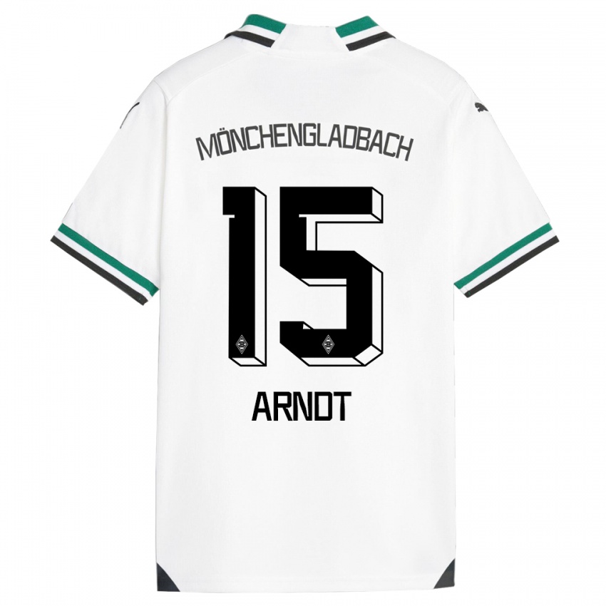 Bambino Maglia Leo Arndt #15 Bianco Verde Kit Gara Home 2023/24 Maglietta