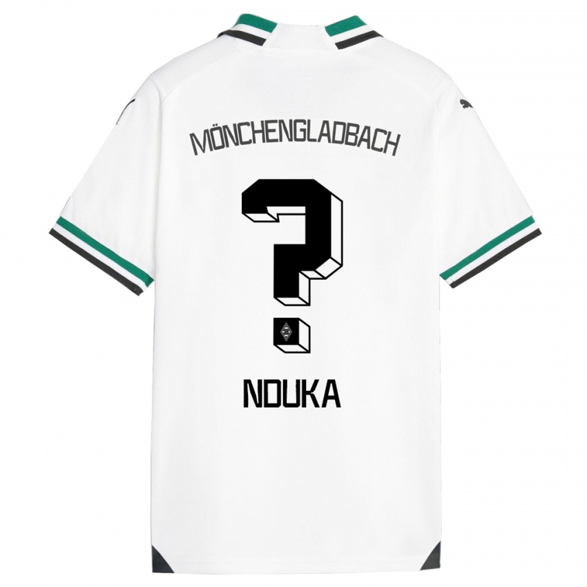 Bambino Maglia Michael Nduka #0 Bianco Verde Kit Gara Home 2023/24 Maglietta