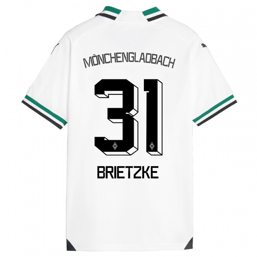 Bambino Maglia Yvonne Brietzke #31 Bianco Verde Kit Gara Home 2023/24 Maglietta