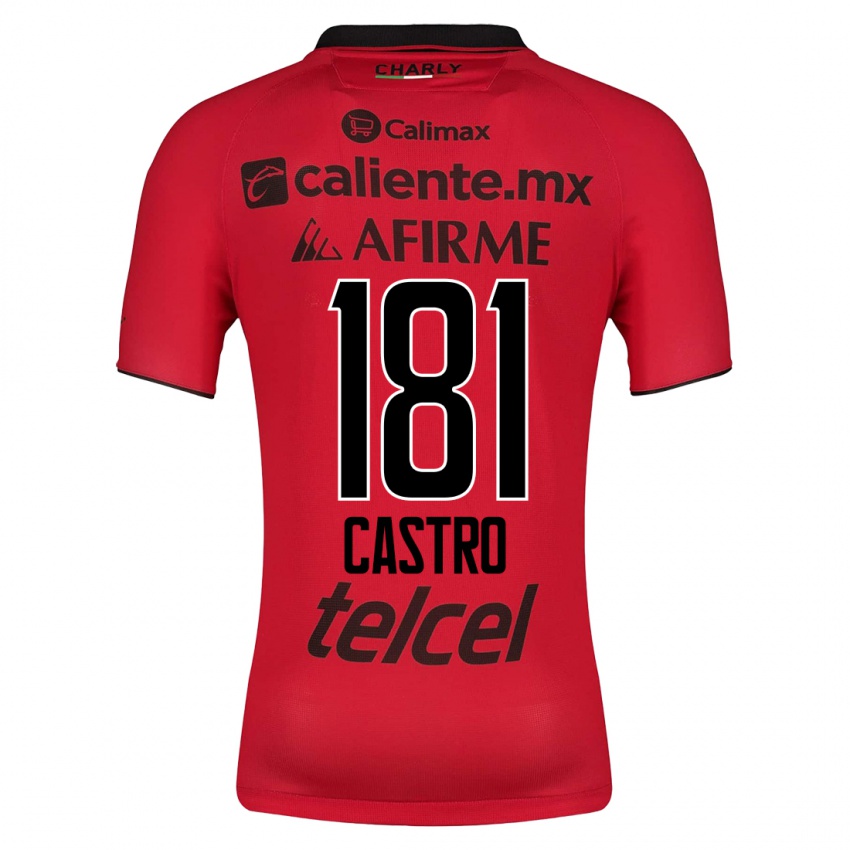 Bambino Maglia José Castro #181 Rosso Kit Gara Home 2023/24 Maglietta