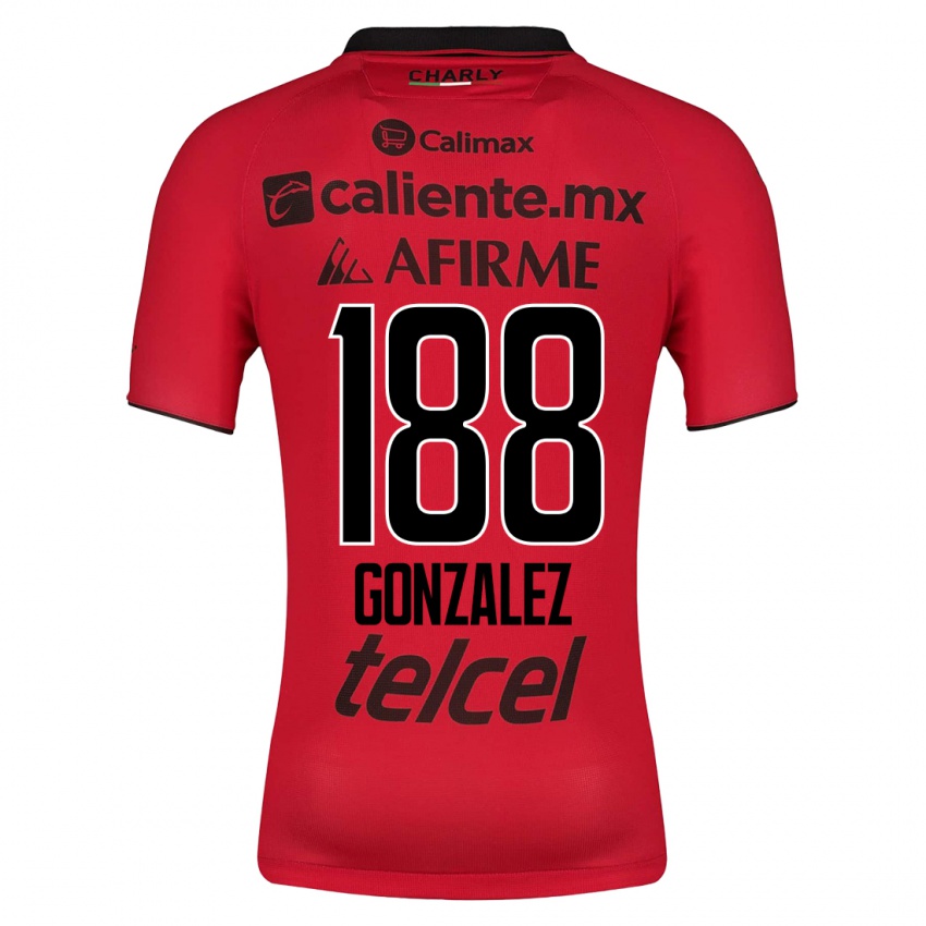Bambino Maglia Jorge González #188 Rosso Kit Gara Home 2023/24 Maglietta