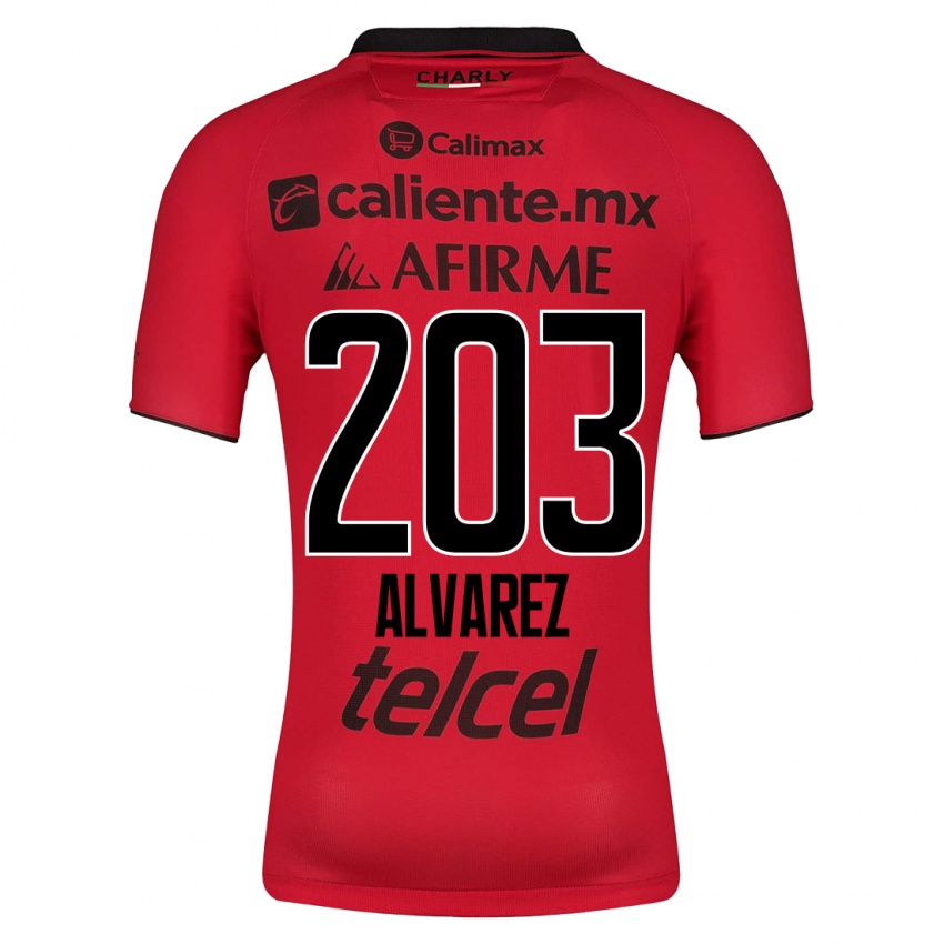 Bambino Maglia Jaime Álvarez #203 Rosso Kit Gara Home 2023/24 Maglietta