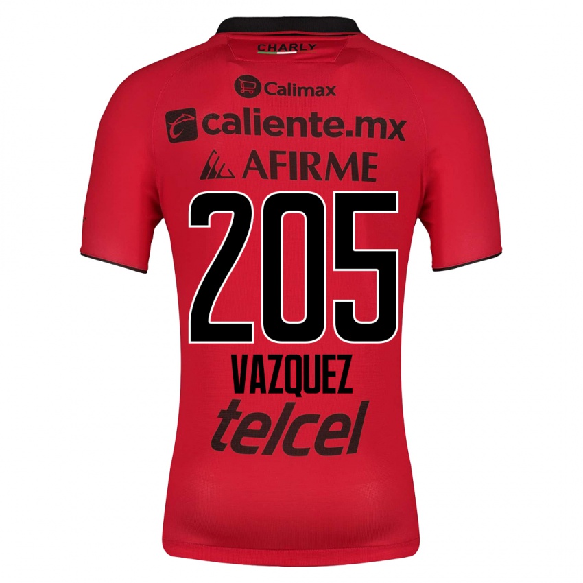 Bambino Maglia Aldair Vázquez #205 Rosso Kit Gara Home 2023/24 Maglietta