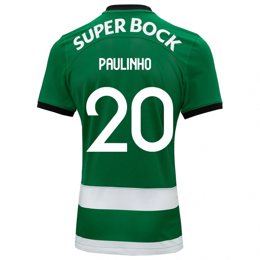 Bambino Maglia Paulinho #20 Verde Kit Gara Home 2023/24 Maglietta