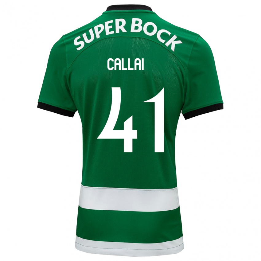Bambino Maglia Diego Callai #41 Verde Kit Gara Home 2023/24 Maglietta