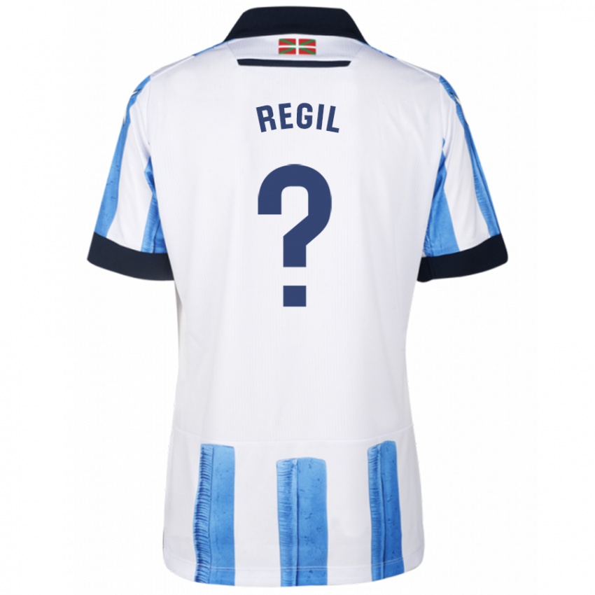 Bambino Maglia Markel Regil #0 Blu Bianco Kit Gara Home 2023/24 Maglietta