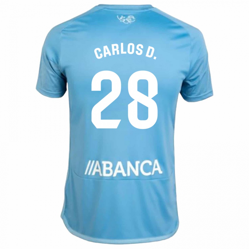 Bambino Maglia Carlos Domínguez #28 Blu Kit Gara Home 2023/24 Maglietta