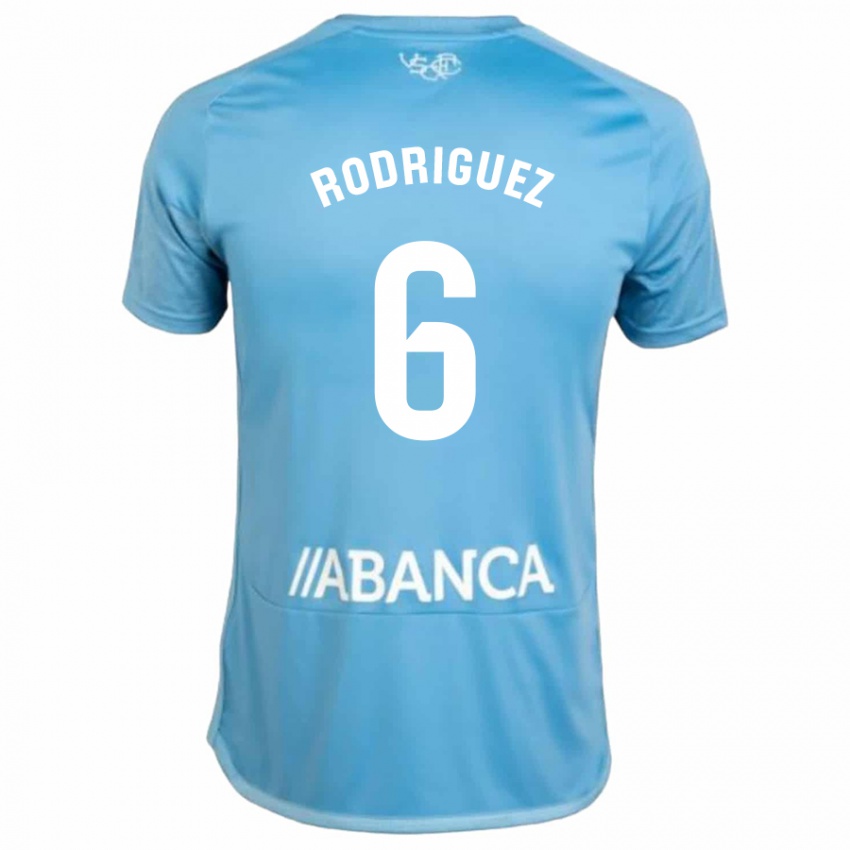 Bambino Maglia Damián Rodríguez #6 Blu Kit Gara Home 2023/24 Maglietta