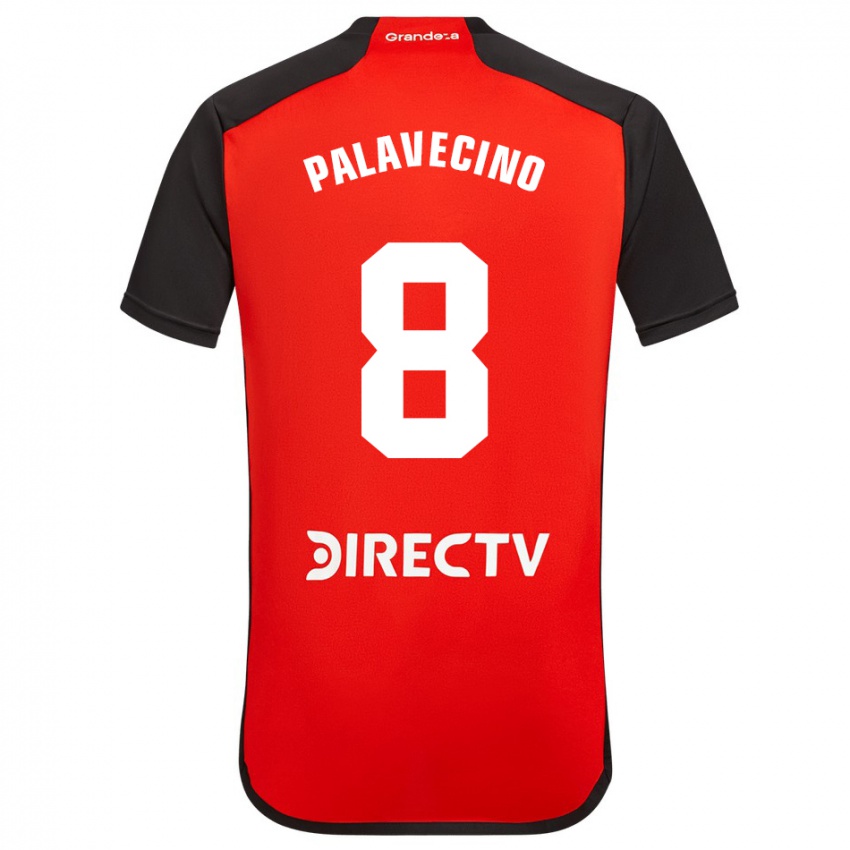 Bambino Maglia Agustin Palavecino #8 Rosso Kit Gara Away 2023/24 Maglietta