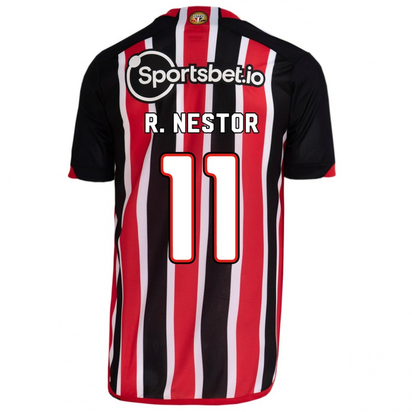 Bambino Maglia Rodrigo Nestor #11 Blu Rosso Kit Gara Away 2023/24 Maglietta