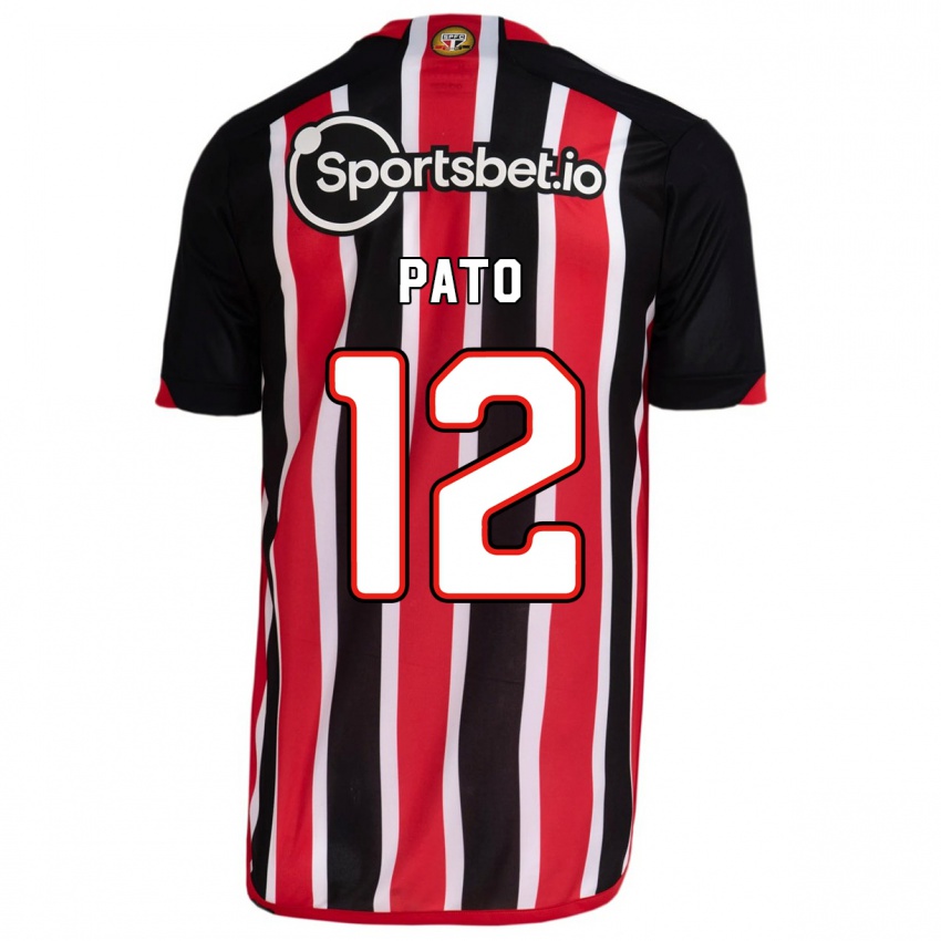 Bambino Maglia Alexandre Pato #12 Blu Rosso Kit Gara Away 2023/24 Maglietta