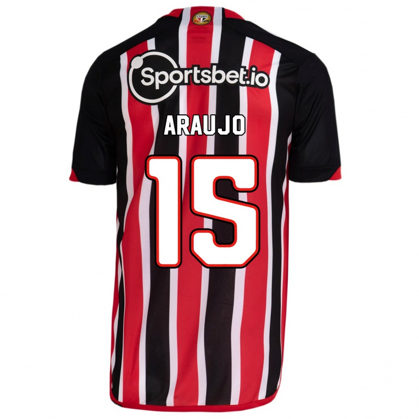 Bambino Maglia Michel Araújo #15 Blu Rosso Kit Gara Away 2023/24 Maglietta