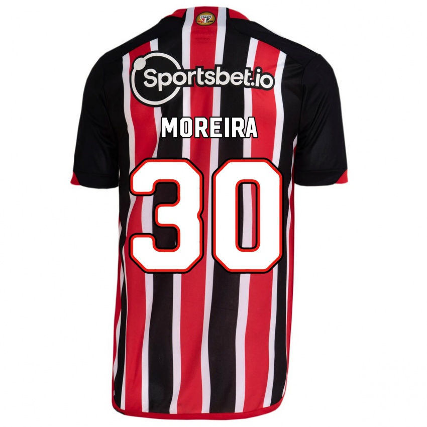 Bambino Maglia João Moreira #30 Blu Rosso Kit Gara Away 2023/24 Maglietta