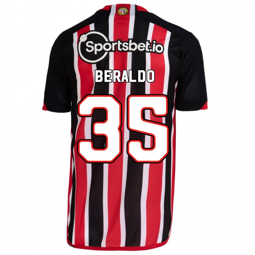 Bambino Maglia Lucas Beraldo #35 Blu Rosso Kit Gara Away 2023/24 Maglietta