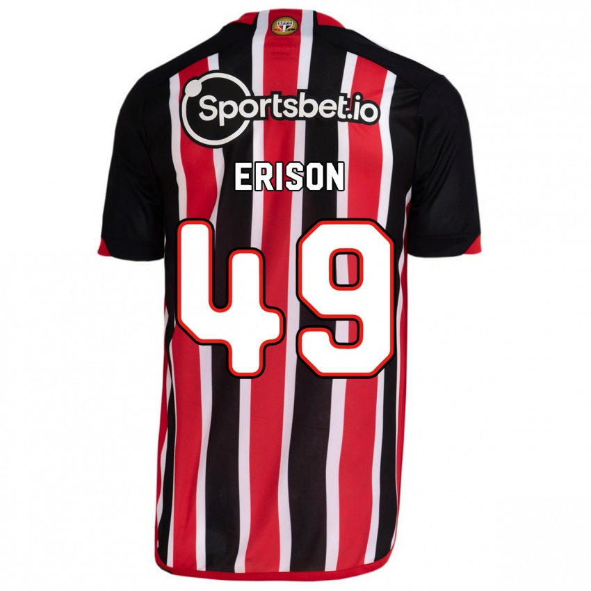 Bambino Maglia Erison #49 Blu Rosso Kit Gara Away 2023/24 Maglietta