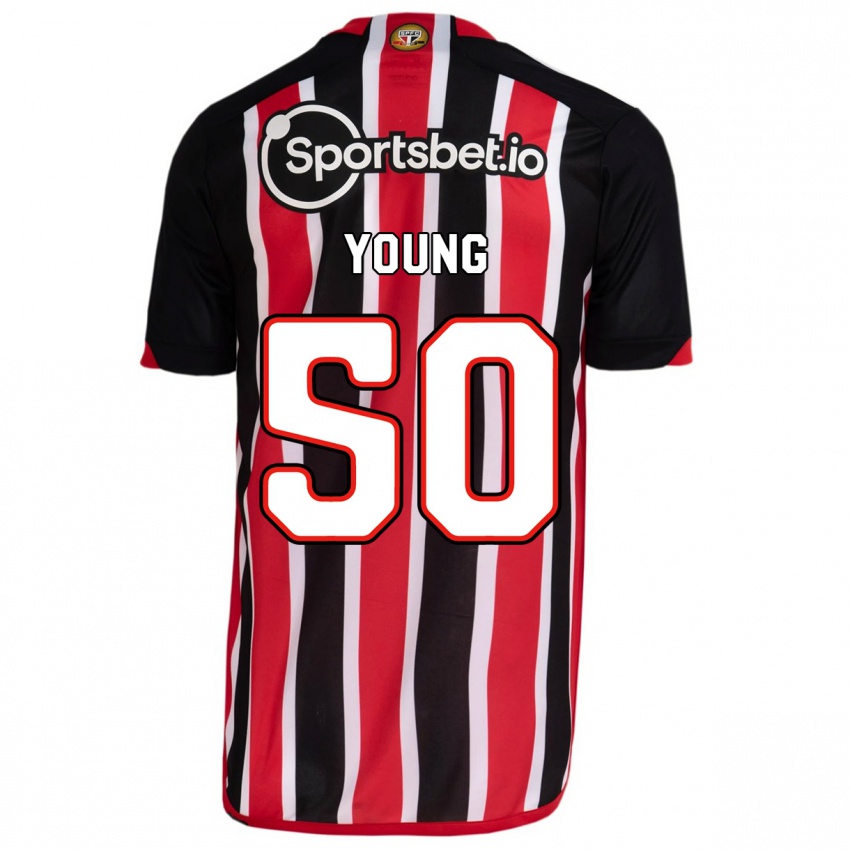 Bambino Maglia Young #50 Blu Rosso Kit Gara Away 2023/24 Maglietta