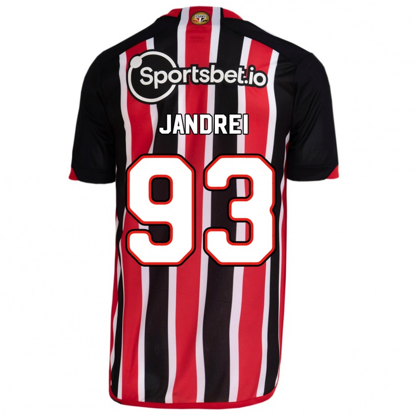 Bambino Maglia Jandrei #93 Blu Rosso Kit Gara Away 2023/24 Maglietta