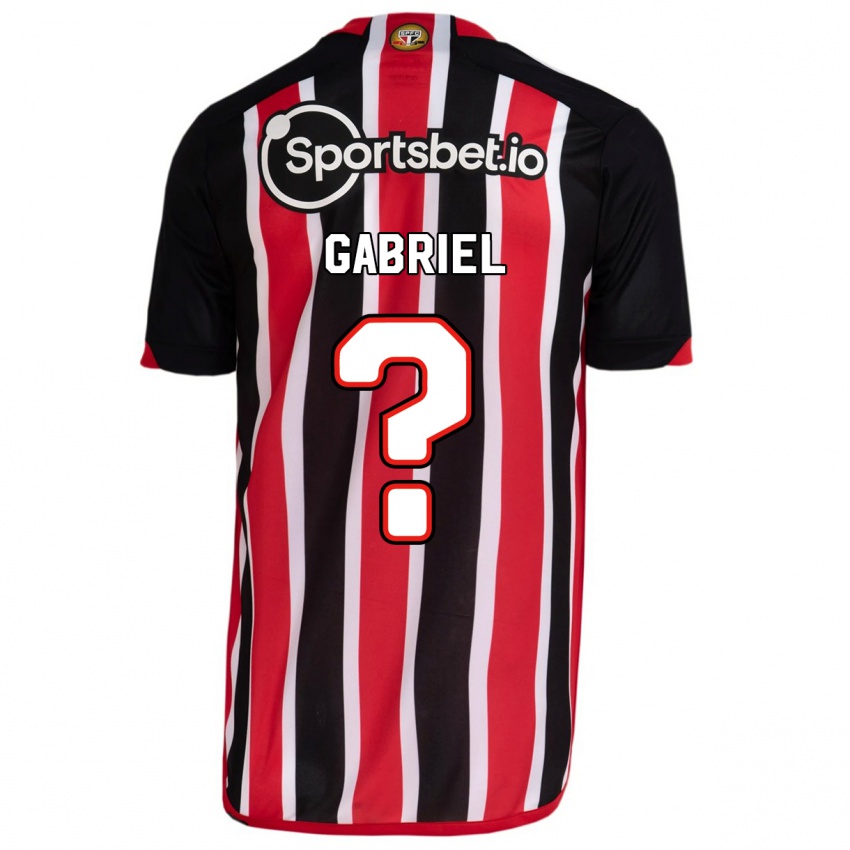 Bambino Maglia João Gabriel #0 Blu Rosso Kit Gara Away 2023/24 Maglietta