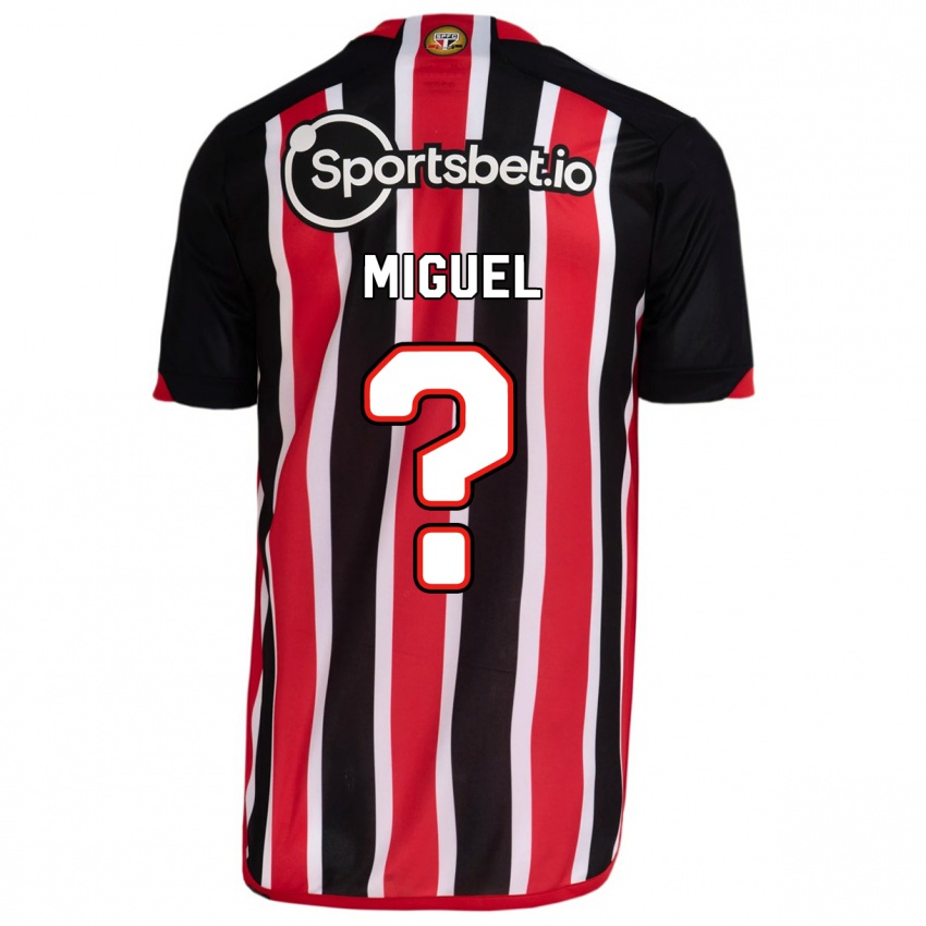Bambino Maglia Miguel #0 Blu Rosso Kit Gara Away 2023/24 Maglietta