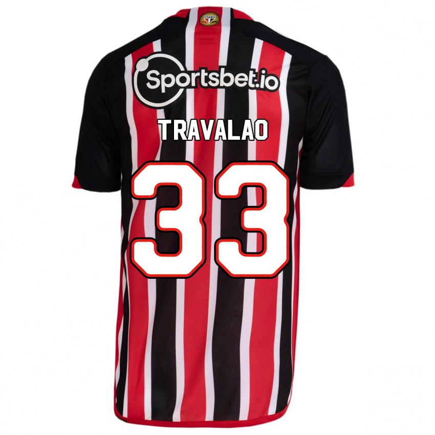 Bambino Maglia Rafa Travalão #33 Blu Rosso Kit Gara Away 2023/24 Maglietta