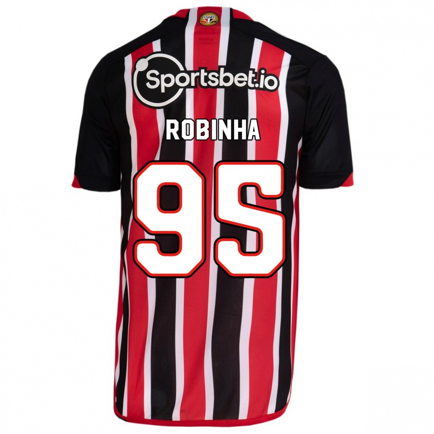 Bambino Maglia Robinha #95 Blu Rosso Kit Gara Away 2023/24 Maglietta