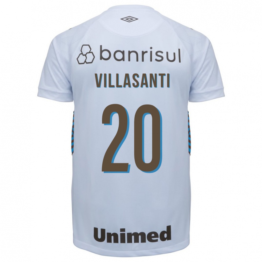 Bambino Maglia Mathías Villasanti #20 Bianco Kit Gara Away 2023/24 Maglietta