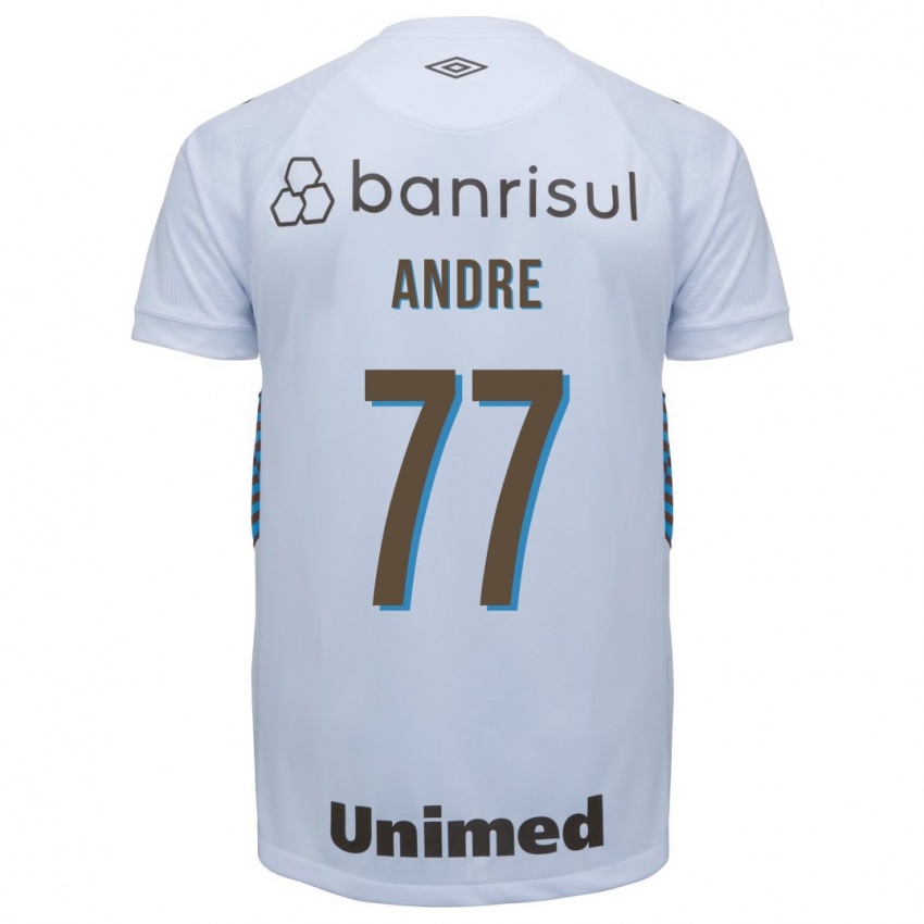 Bambino Maglia André #77 Bianco Kit Gara Away 2023/24 Maglietta